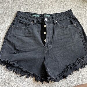 wild fable Black Distressed High-Rise Ankle Jeans